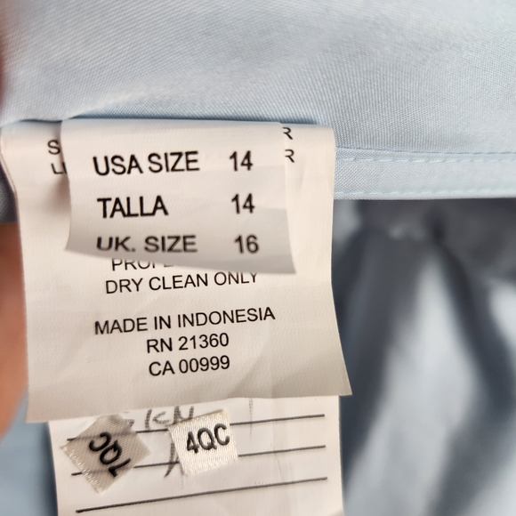 Morilee Madeline Gardner Sky Blue Chiffon Bridesmaid Dress Gown Size 14 #0394 - Picture 9 of 13